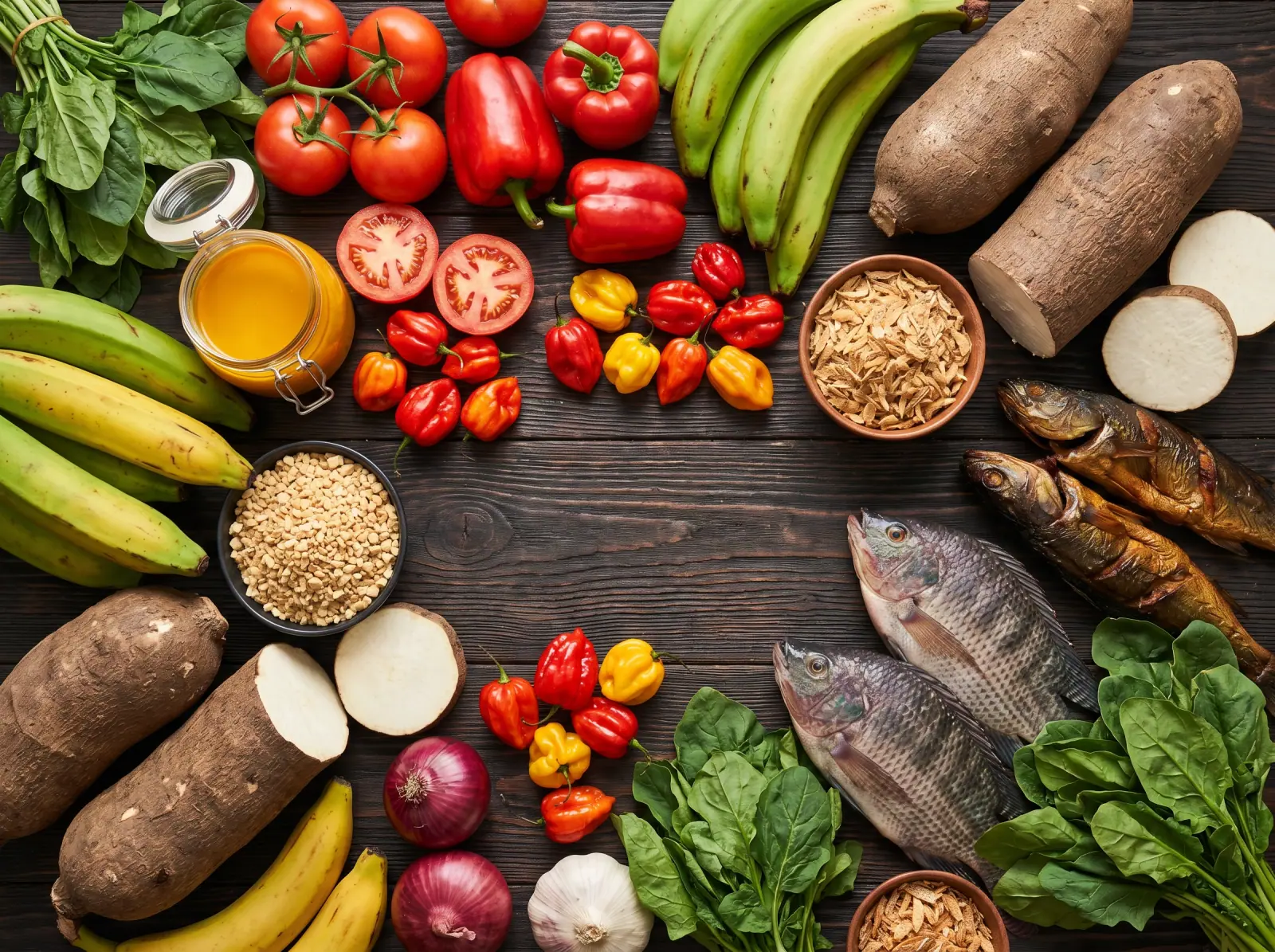 Fresh Nigerian market produce
