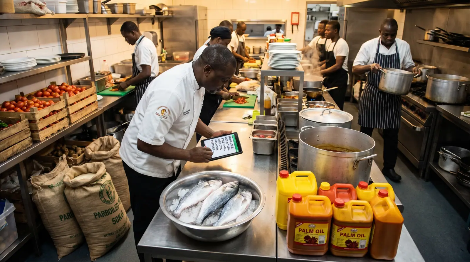 Restaurant kitchen prep